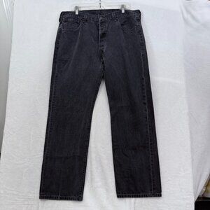 Levis 501 Jeans Mens 40x30 (38x30) Black Original Fit Straight Leg Button Fly